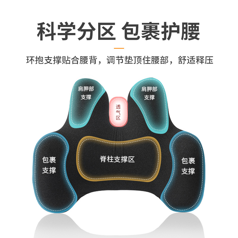 Lianda Super Car Lumbar Support Memory Foam Lumbar Pillow Car Office Seat Lumbar Cushion Breathable Waist Support Cushion