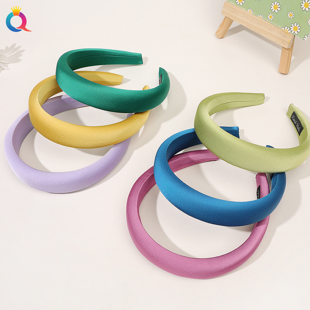 Retro Solid Color Cloth Hair Band display picture 2