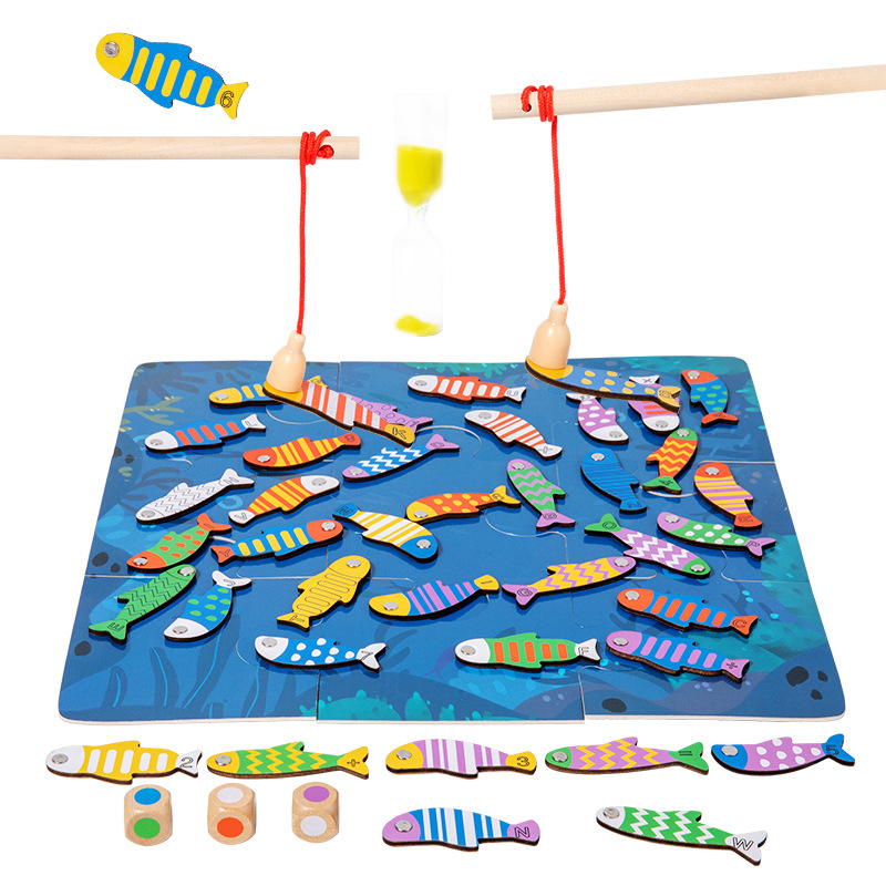 Juego de estanque de peces feliz transfronterizo, juguete de entrenamiento de pensamiento educativo para niños de estanque de peces, juguete de batalla competitivo interactivo entre padres e hijos