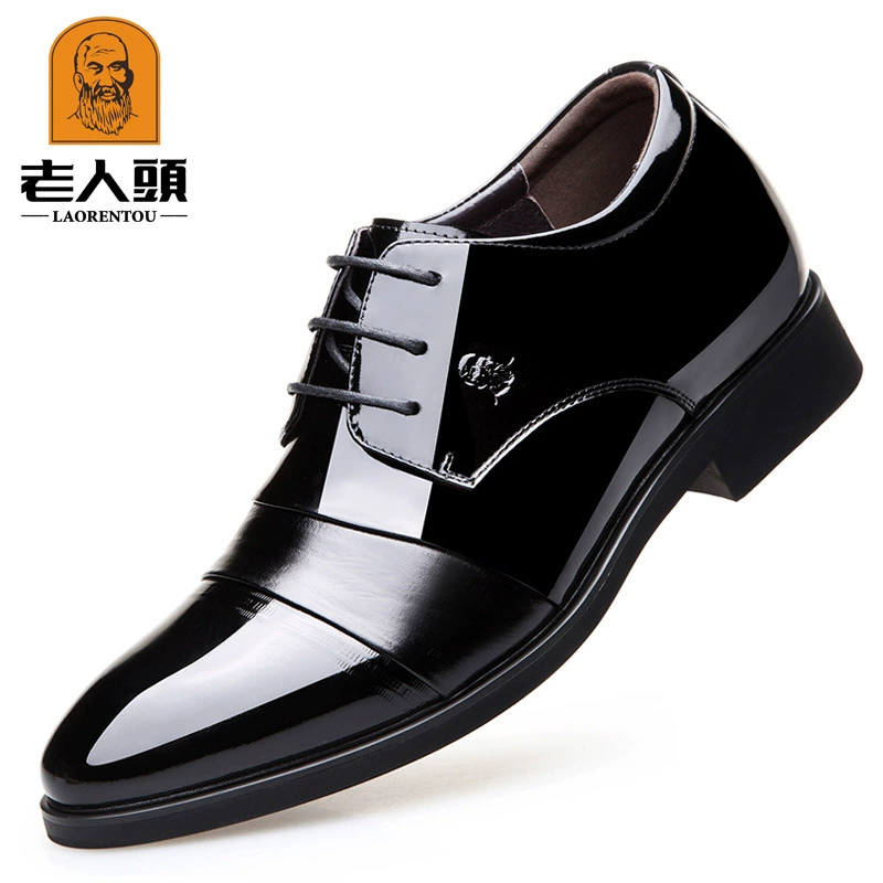 Старые мужские весенне-осенние кожаные туфли, мужская кожаная обувь, дышащая деловая повседневная обувь в Корейском стиле, увеличивающие внутреннюю высоту на 6 см, свадебная Мужская обувь 5793