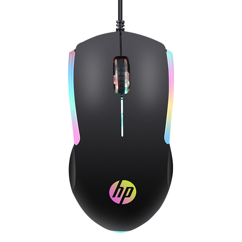 For HP HP M160 Wired RGB Luminous Mouse Notebook Desktop Computer Business Office USB Mouse