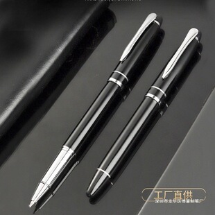 Cross-Border Business Black Metal Signature Pen Conference Signature Pen Printable Logo Heavy Feel Advertising Gift Pen