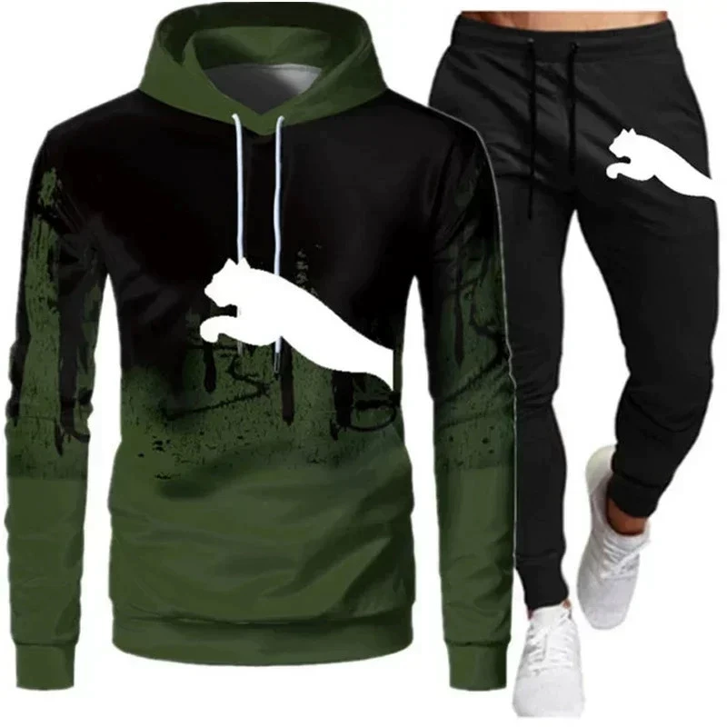 Autumn long-sleeve, trousers, sports jacket with hood, set for leisure, (Physicals)