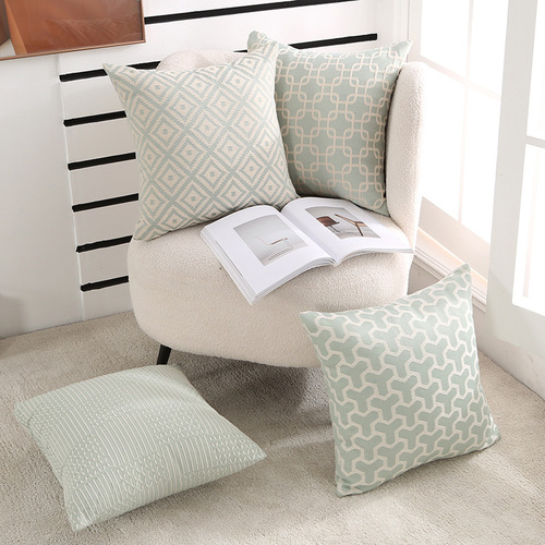 Nordic style living room sofa pillow cover simple office cushion cover ins style geometric waist pillow car waist pillow