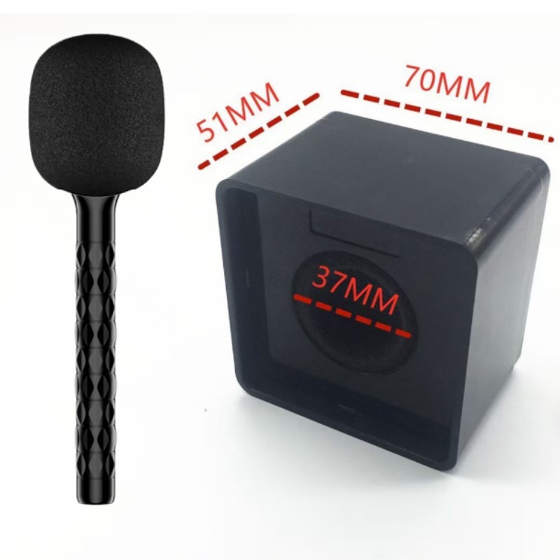 Interview handheld stick (anti-slip pattern) + station logo