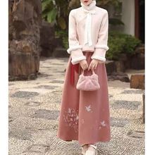 改良版汉服秋冬季民国风女装新中式复古加厚夹棉套装唐装女中国风