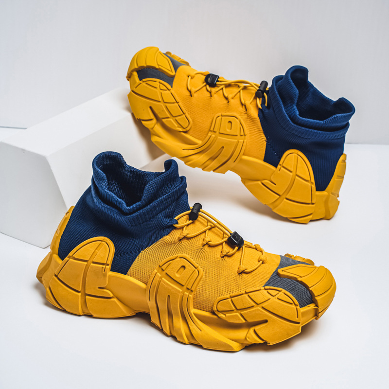 2025 estilo de verano transfronterizo tejido volador transpirable 450 albóndigas pulpo zapatos de coco herramientas calcetines al aire libre zapatos Douyin