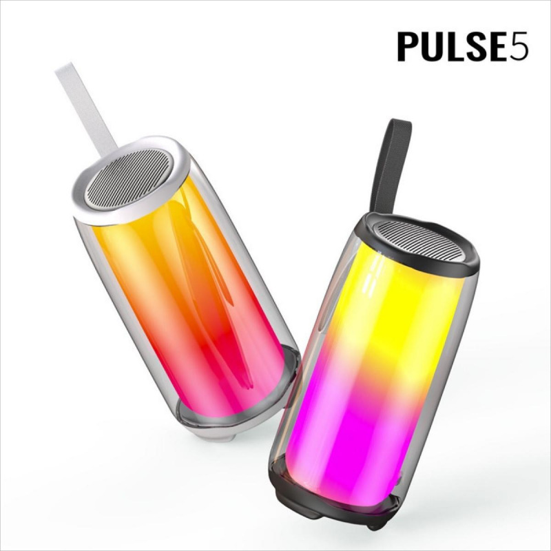 Pulse 5スピーカーの5世代の脈動携帯型bluetoothスピーカーの全面的なスクリーンのまぶしいライトの重さのサブウーファのデスクトップの置物|undefined