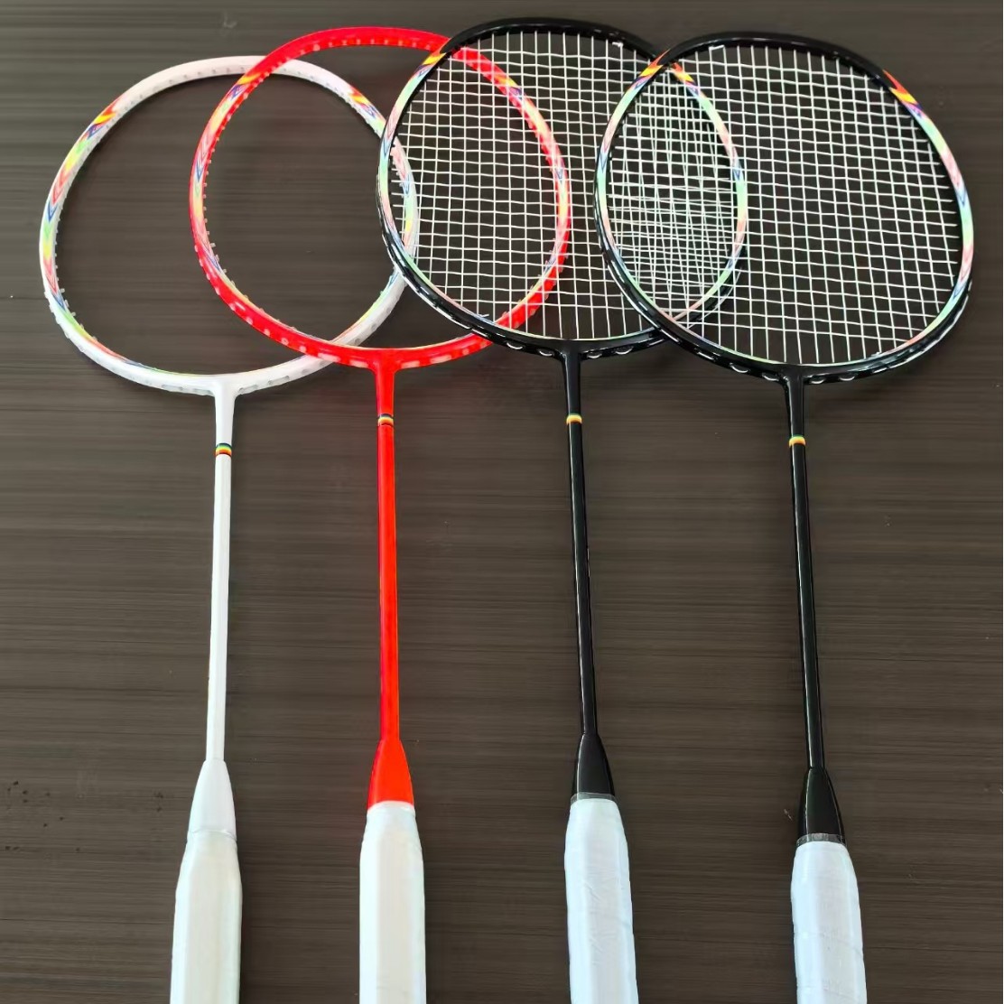 Factory Direct Sale Rainbow Racket N80 Wind-Breaking Frame Full Carbon Single Racket High Tension Durable Hot-Selling Training Wholesale