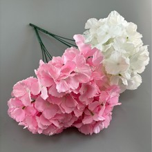 天津厂家批发跨境5头把束绣球花仿真花婚庆婚礼堂路引插花装饰花