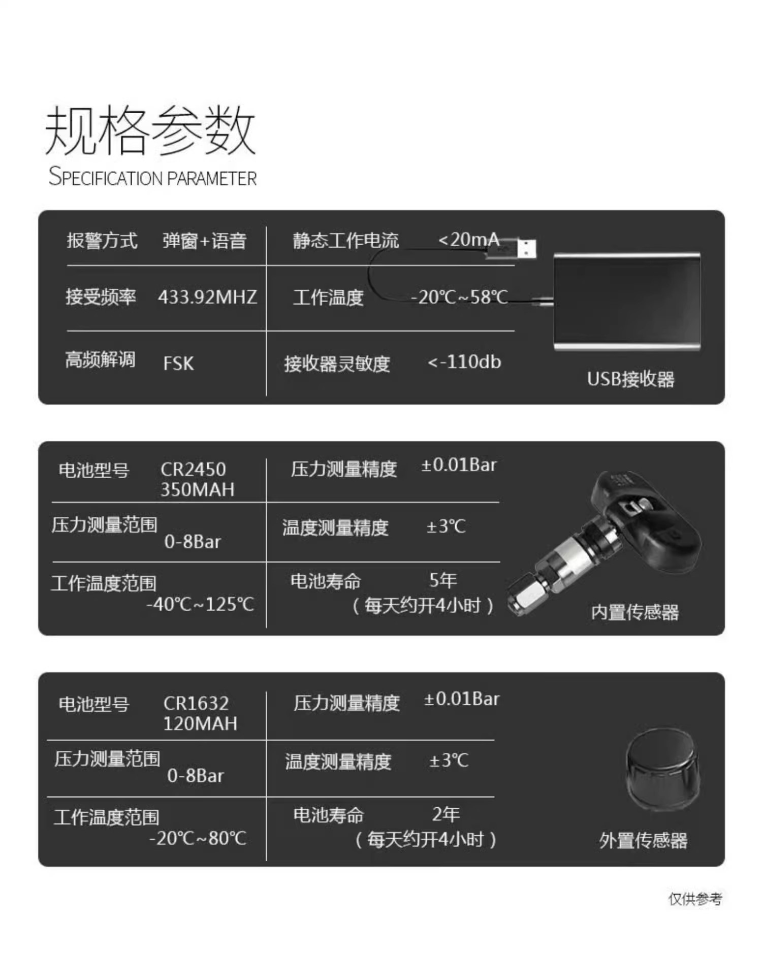 Android navigation dedicated tire pressure monitor wireless built-in external car large screen usb car machine detection high accuracy
