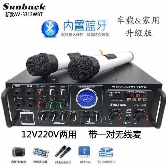 Amplificador de Potencia para Karaoke 220V/12V con Bluetooth Ecualizador EQ y Control Remoto image 3