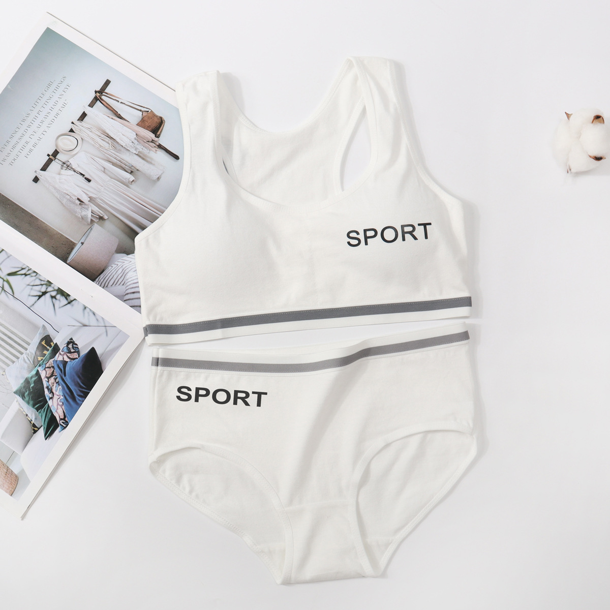 Chaleco de desarrollo de ropa interior para estudiantes de 12 - 16 años de edad, niños de secundaria y escuela secundaria, algodón puro sin anillo de acero, conjunto de sujetadores para niñas