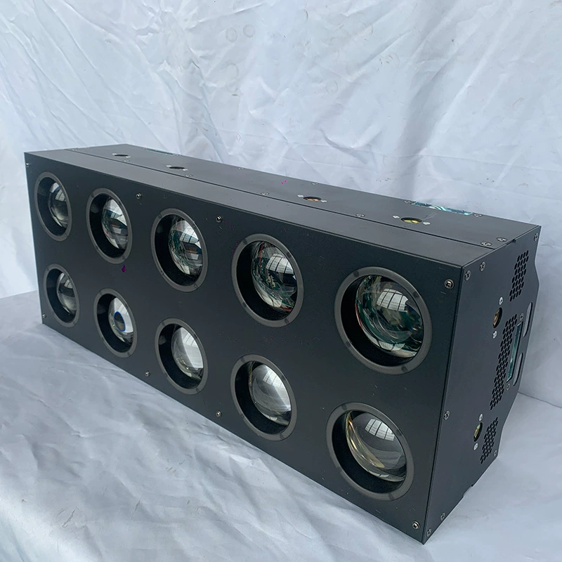 10×80W LED матричных фонарей DMX, вспышка-освещение для экспозиции, вспомогательный свет для покраски, полноцветная матричная атмосферная подсветка для сценического исполнения, лучевой эффект