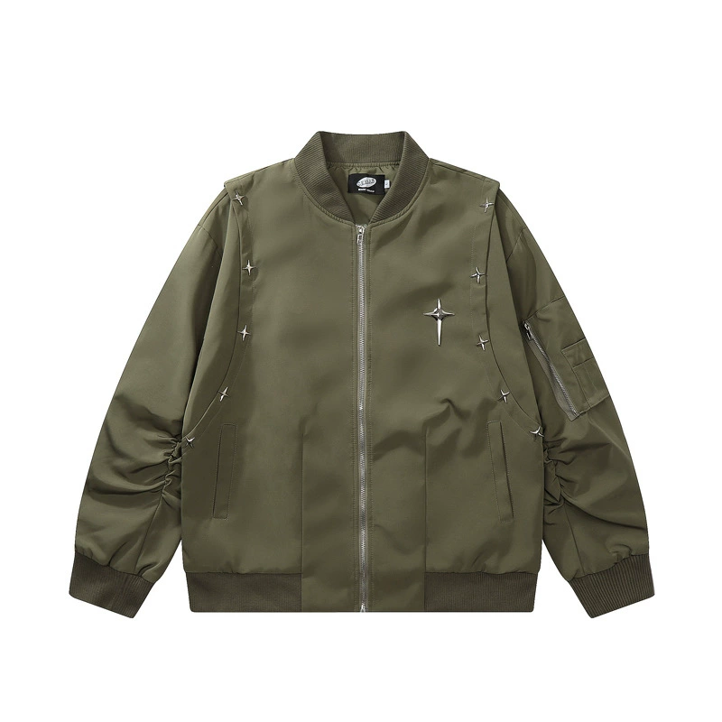 Retro baseball jacket, uniform, American style, oversize, for beloved