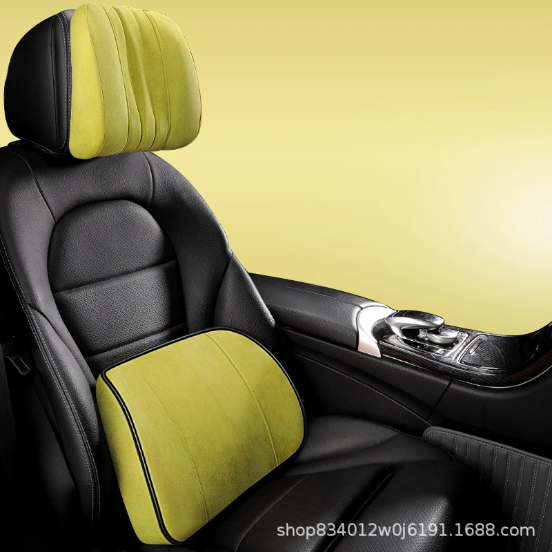 Память пены подголовника талии замши меха талии защиты автомобиля оптовой автомобиль офиса талии пусковой площадки талии