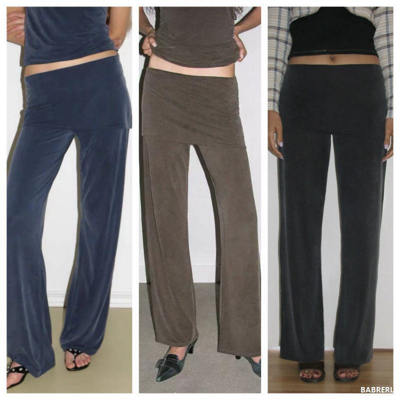Palom*A Wo*L Spain 24 New Style Elastic Soft Casual Skirt Pants Elastic Waist Wide Leg Long Pants for Women Summer