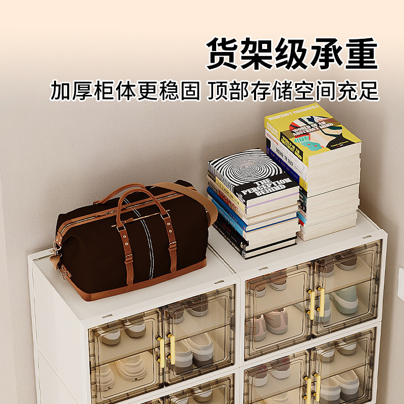玄関ドアの下駄箱、家庭用の丈夫で耐久性のある防塵靴ラック、多機能多層壁面玄関ドア収納靴箱|undefined