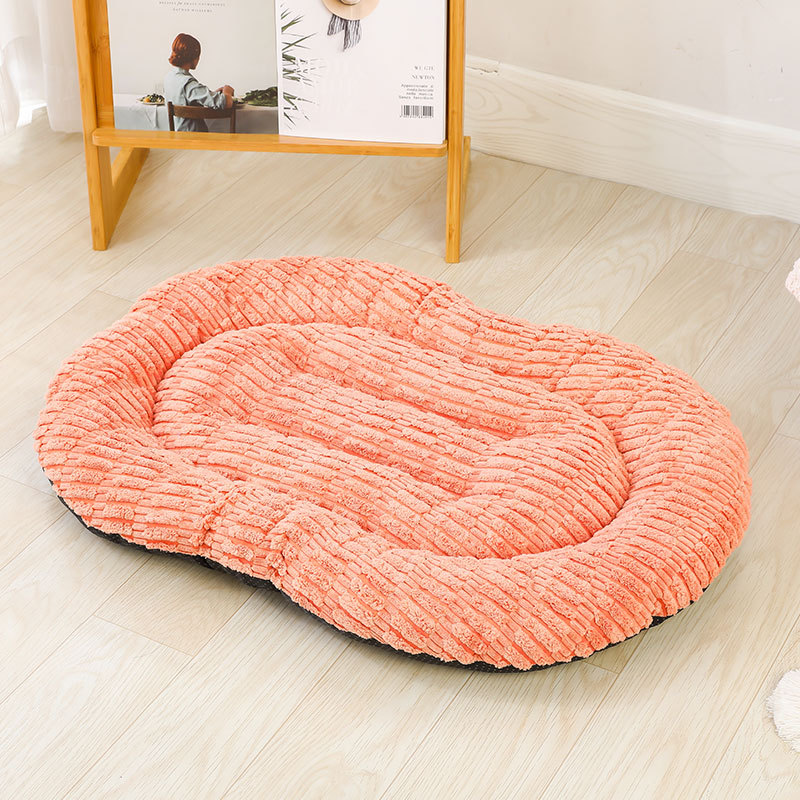 Biscuit perrera de pana de invierno gato estera de dormir antideslizante estera de perro caliente cama transfronteriza perro alfombra multicolor