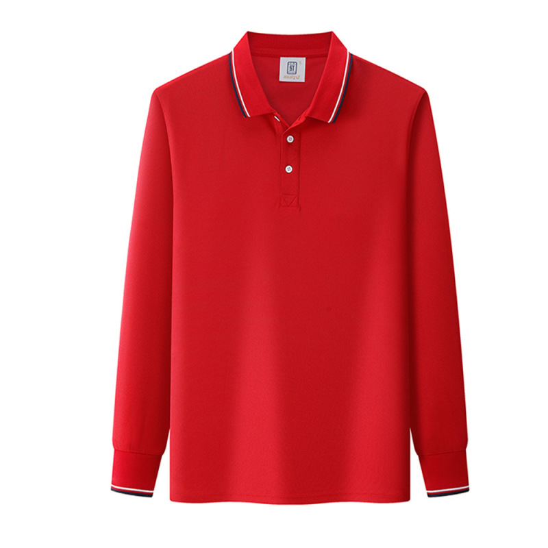 翻领工装长袖polo衫定制工作服厂服T恤广告衫文化衫刺绣印logo字|undefined