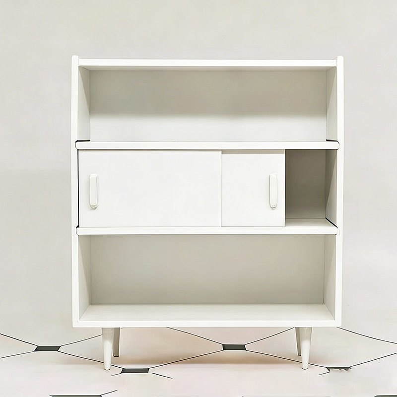 1:12 Dollhouse Mini Modern Minimalist Storage Cabinet Miniature Furniture Model Simulation Push-Door Cabinet Decoration