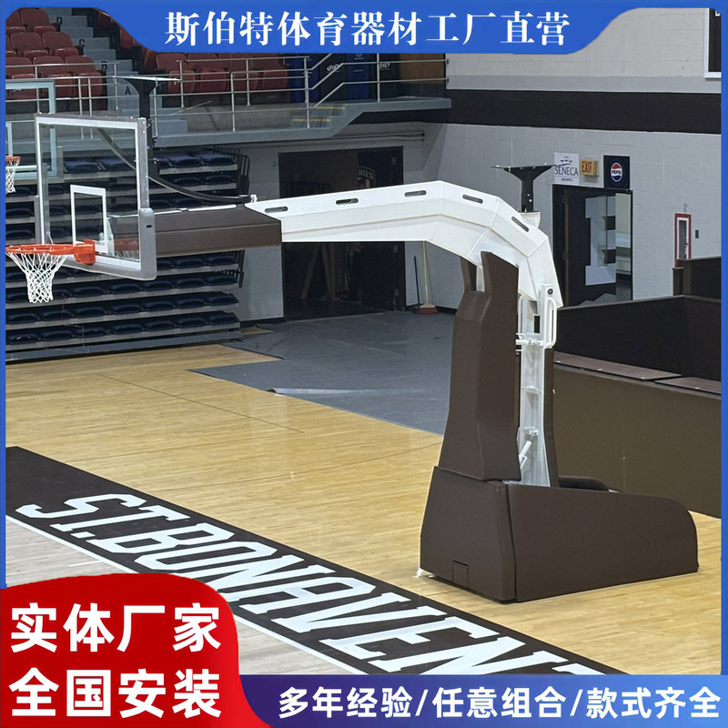 American-Style Reinforced Competition Basketball Stand, Mobile Adjustable Folding Dunk Basketball Stand, Professional Training Basketball Stand for Venues