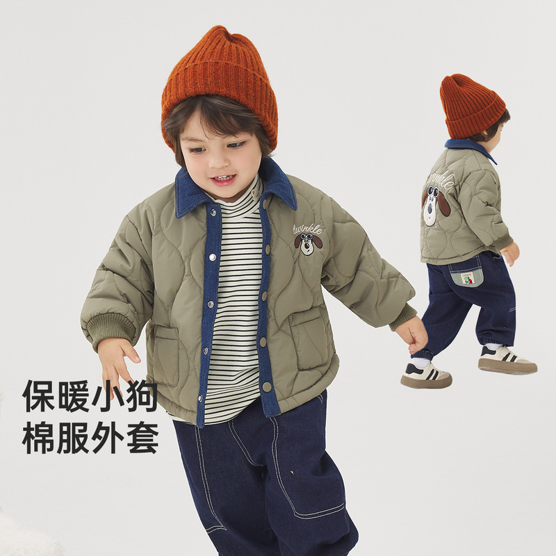 威尔贝鲁儿童棉服秋冬保暖外套男童冬装女童棉袄冬季夹克加厚上衣|undefined