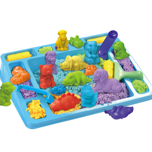 Cross-border space toy sand mold set animal dinosaur sand molds magic clay clay modeling sand educational toy