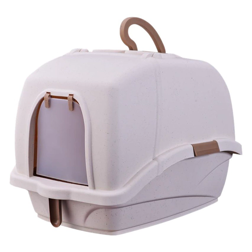 Полностью закрытый пластиковый лоток для кошачьего туалета с крышкой, беззаботный лоток для кошек, туалет для питомцев, дезодорирующее волшебное средство.