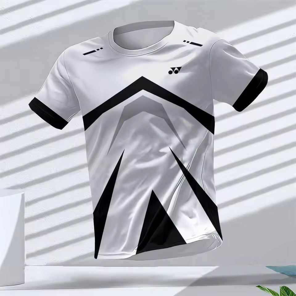 Europa y América AliExpress Cross-border hombres deportes de verano malla suelta transpirable y deshumidificación manga corta cuello redondo camiseta impresión 3D