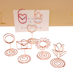 Round business card holder, creative tulip business card holder, sunflower note holder, special-shaped business card holder, metal note holder