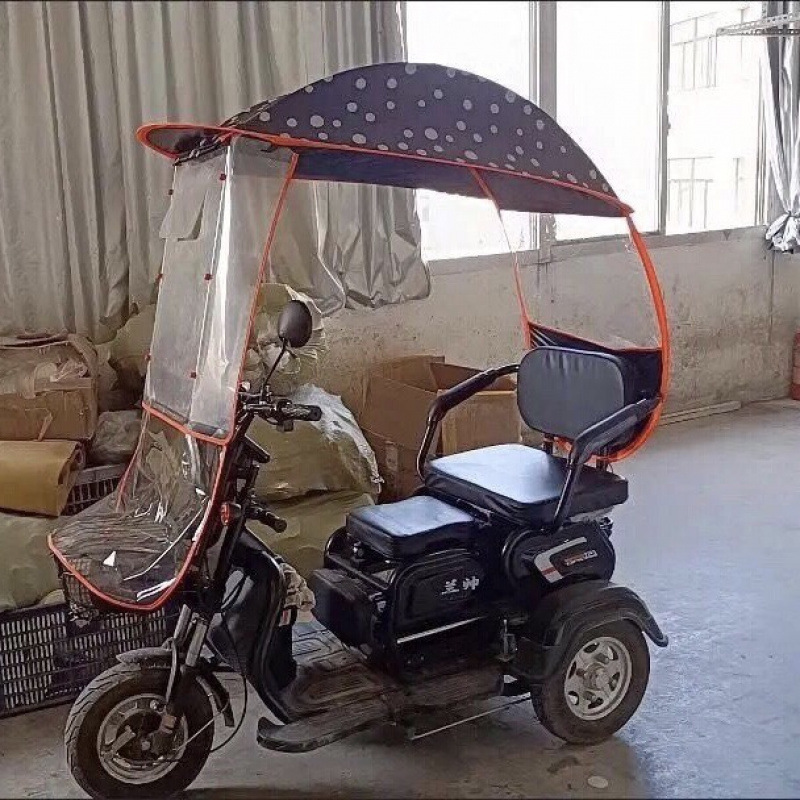 电动三轮车雨棚蓬遮阳防晒罩电瓶摩托车遮雨棚老人代步车挡风车棚|undefined