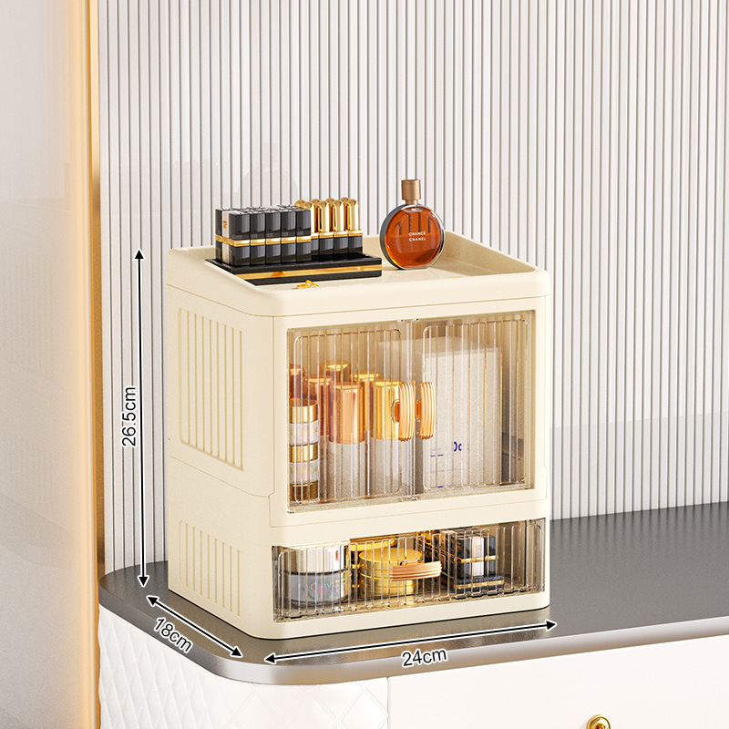 ライト高級スキンケア防塵家庭用引き出し型口紅ドレッシングテーブル化粧品収納ボックスジュエリー収納棚|undefined