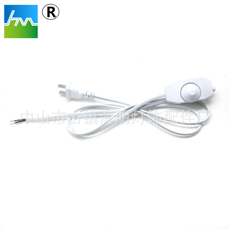 供应两扁插调光器电源线调光开关扁插环保插头