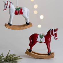 跨境北欧圣诞节装饰摆件创意家居木马摆件工艺品圣诞节礼物礼品