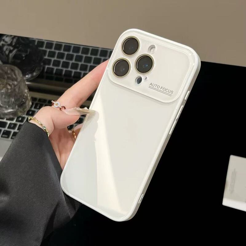 糖果色大视窗玻璃壳适用iPhone16promax苹果15手机壳14大视窗13女|undefined
