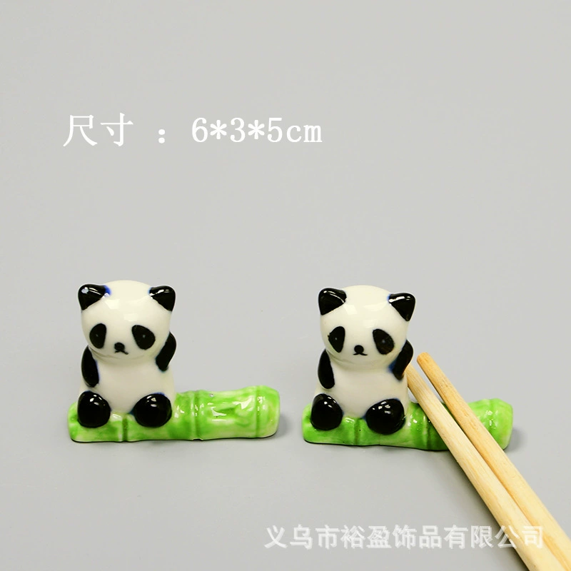 Креативный керамический держатель для ручек, подставка для ручек с милыми животными, бамбуковая панда, украшение, мини-учеба, четыре сокровища