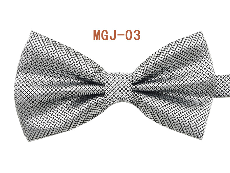 Pajarita negra de color sólido para hombre British Cube Spot Venta al por mayor Ropa formal Boda Doble pliegue Doble lazo de doble capa 27 colores