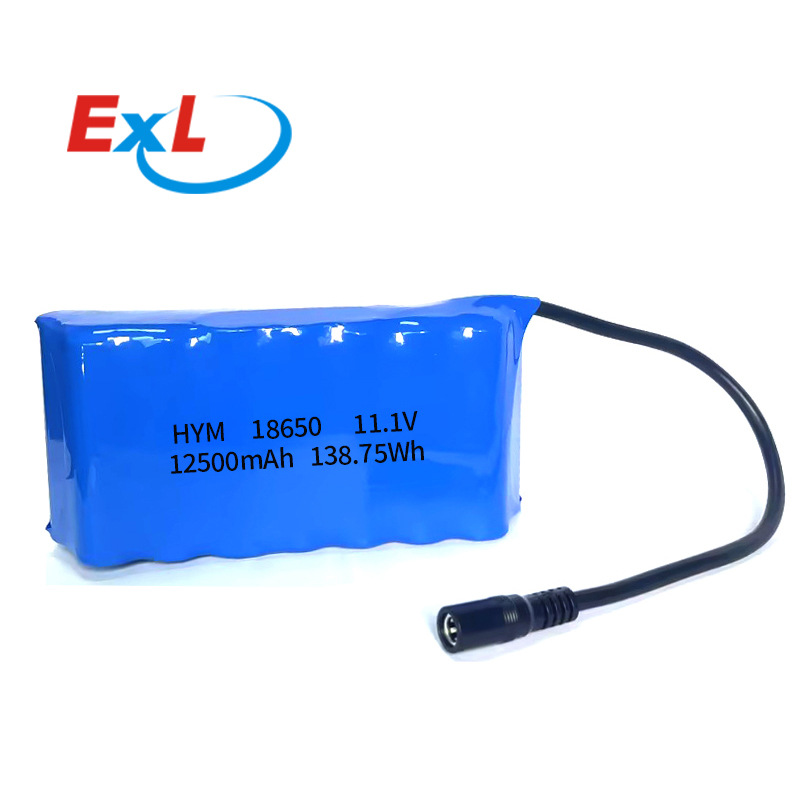 Huayuemei 18650 리튬 배터리 배터리 팩 전용 12500mAh 11.1V 대용량 내구성