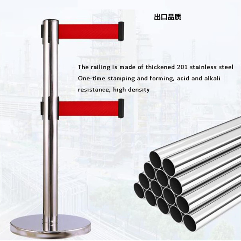 一米线不锈钢隔离栏 304双层栏杆座 展会/机场/车站警戒围栏批发