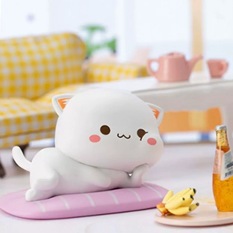 Blind box фигурка Peach Cat, милое настольное украшение, коллекционная 15 см