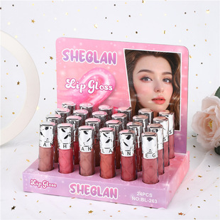 Export Light Gauze Mirror Lip Glaze Clear Moisturizing Water-Gloss Glass Lip Korean Tender Girl Lip Gloss Pouty Lips in Stock