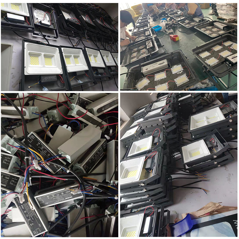 Proyector led cuadrado de alta potencia reflector impermeable al aire libre sitio de construcción patio luz fuerte foco de iluminación de área grande