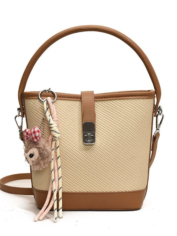 Comercio exterior transfronterizo retro bolso de cubo de mano de color 2025 nuevo nicho de alto nivel simple hombro bolso de mujer image 6