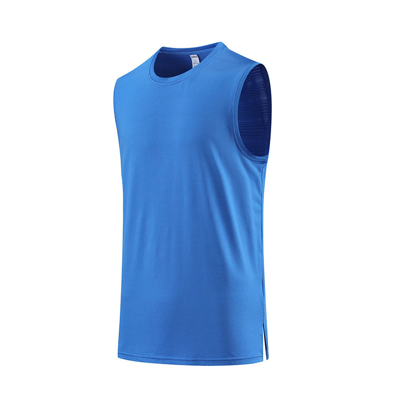 Chaleco deportivo transfronterizo verano para hombre suelto talla grande sin mangas ropa de fitness sudor violento baloncesto chaleco de secado rápido