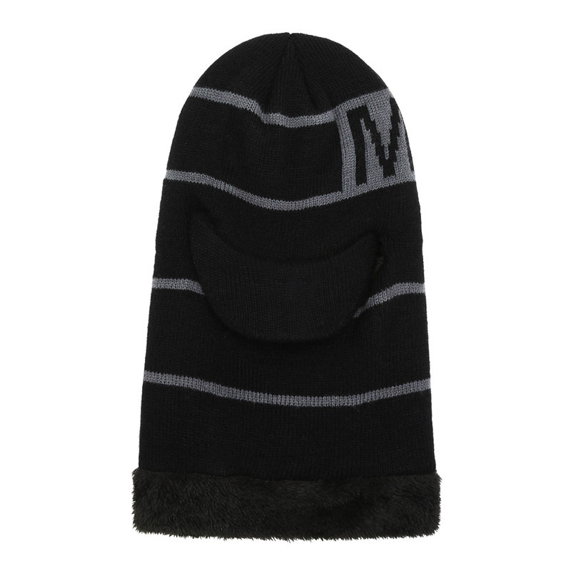 New Winter Hat Men's One Piece Duck Tongue Knitted Hat M Outdoor Plushed Warm and Cold Proof Woolen Hat Cycling Pullover Hat_voghion.com