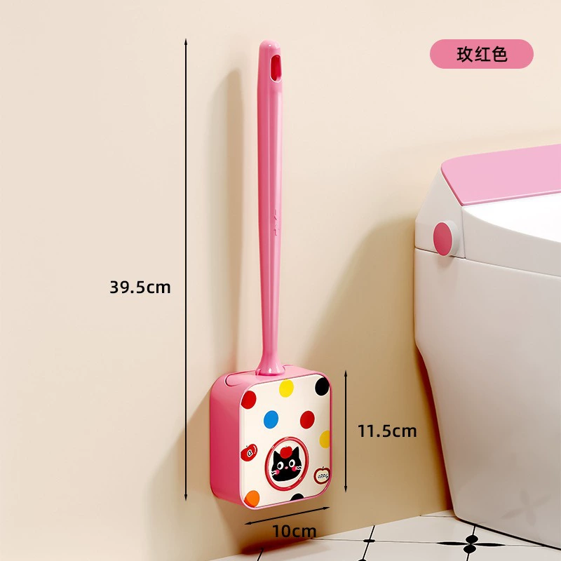 Silicone brush, plastic toilet