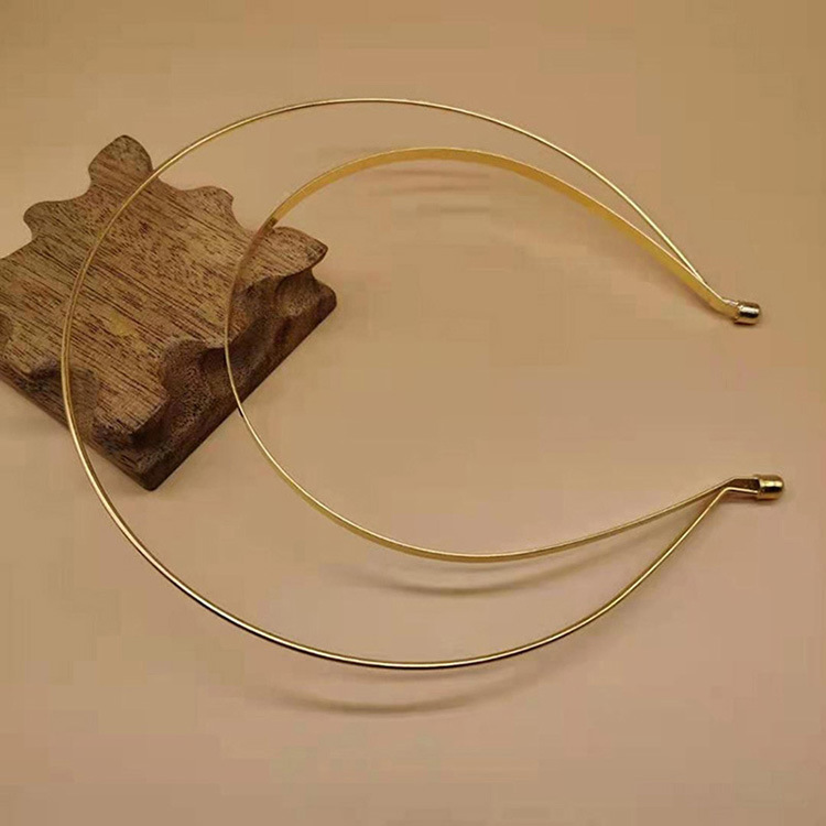 DIY diadema de hierro accesorios hechos a mano material clásico virgen oro doble capa apertura corona halo corona