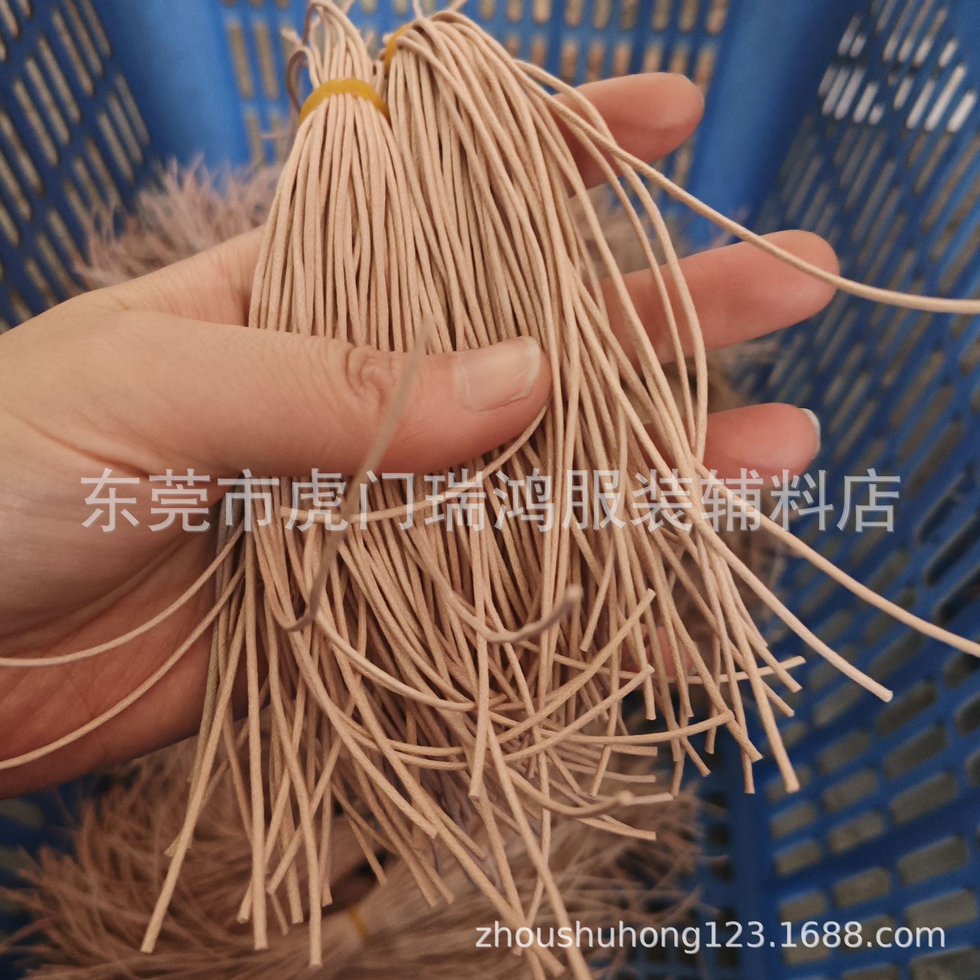 包芯蜡绳1234mm黑白全棉蜡线吊牌绳子挂绳可定颜色长度