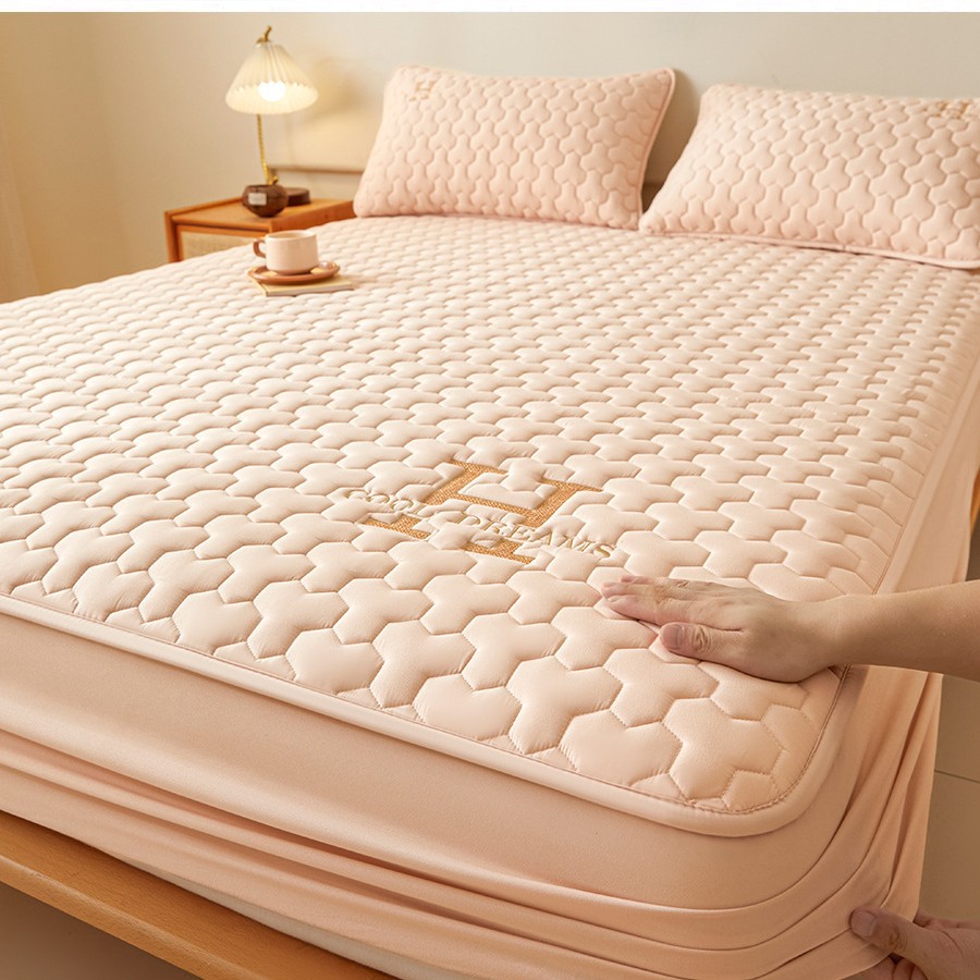 Colcha impermeable acolchada Colcha de cama engrosada de una pieza Cubierta de cama con todo incluido Cubierta protectora de colchón 2025 Nuevo Four Seasons Universal